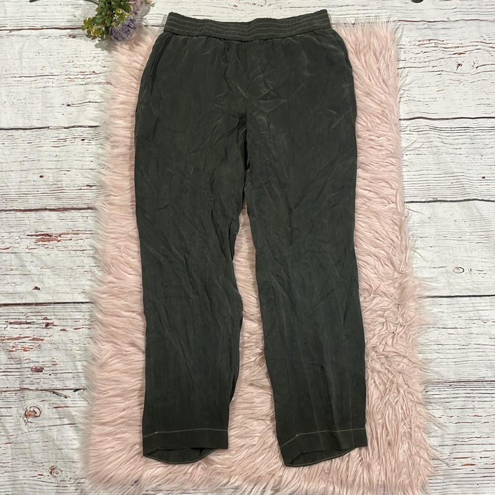 Nation LTD Gray Cupro Elastic Waist High Rise Pants